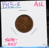 1915-S Lincoln Cent AU Semi Key