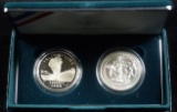 1999 Commem Yellowstone Proof & BU Dollar Set Box & CAO