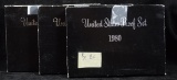 3 Proof Sets 1980-81-82 Inc Susan B Anthony Dollar