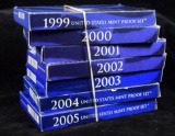 7 Proof Sets 1999-2005 Complete
