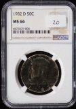 1982-D Kennedy Half Dollar MINT SET Rare Kennedy MS 66 NGC