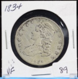 1834 Silver Bust Half Dollar Very Fine