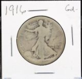 1916 Walking Half Dollar First Year