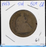 1858 Seated Liberty Half Dollar Good