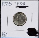 1925 Mercury Dime FSB BU
