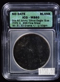 American Silver Eagle Blank Planchet RARE ICG MS-60
