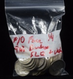 $10 Face 90% Silver Quarters Barbers SLQ Washington