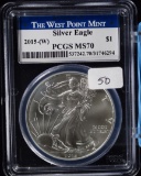 2015 West Point Silver Eagle PCGS MS 70 Perfect 999 Silver