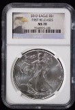 2012 American Silver Eagle First Release NGC MS-70