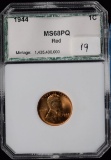 1944 Lincoln Wheat Cent MS 68 Premium Quality RED Copper PCI