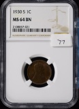 1930-S San Francisco Wheat Copper Cent NGC MS 64