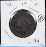 1831 Braided Hair Large Cent Fine