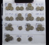 1938 to 1957 Jefferson Nickels Page Sheet