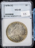 1878-CC Morgan Silver Dollar MS 65 GEM Quality First Year