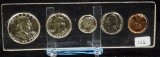 1963 Mint Set in Hard Plastic Cent Through Half