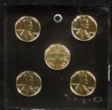 1976 Lincoln Cents Paper Weight 5 Coins