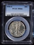 1936-S Walking Half Dollar NGC MS-66