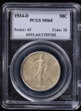1934-D Walking Half Dollar PCGS MS-64
