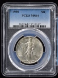 1938 Walking Half Dollar PCGS MS-64