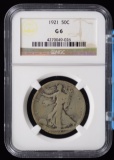 1921 Walking Half Dollar NGC G-6