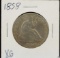 1858 Seated Half Dollar VG