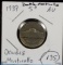 1939 Jefferson Nickel Double Monticello AU Rare