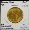 1907 $10 Gold Indian AU Planchet Lamination GEM  NO MOTTO