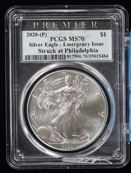2020 American Silver Eagle Emergency Issue PCGS MS-70