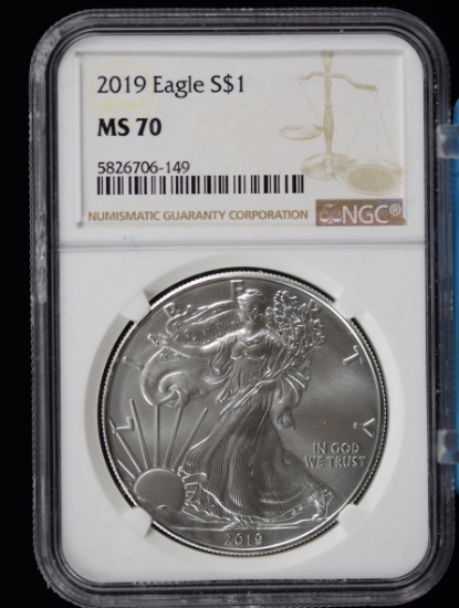 2019 American Silver Eagle NGC MS70