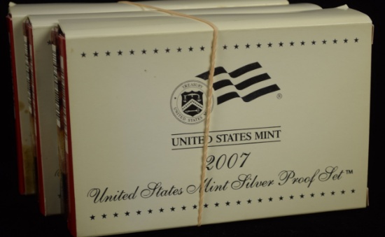 2007 3 United States Mint Silver Proof Sets