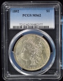 1892 Morgan Dollar PCGS MS-62