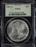 1881-S Morgan Silver Dollar PCGS MS-63 OGH