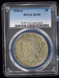 1934-S Peace Dollar PCGS XF-45