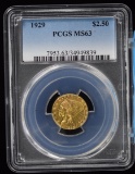1929 $2.5 Gold Indian PCGS MS-63