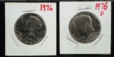 1976-1976 D Kennedy Half Dollars