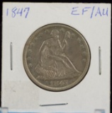 1847 Seated Half EF/AU