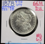 1878 7tf Rev 78 Morgan Dollar GEM BU