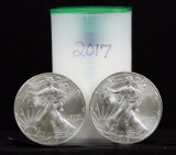 2017 Roll of Silver American Eagles 20 Coin Unopened