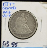 1877 Seated Half Dollar Fine