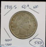 1901-S Barber Half Dollar VF