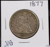 1877 Seated Half Dollar VG