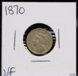 1870 Three Cent Nickel VF