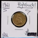 1861 Indian Head Cent AU Nice
