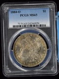 1884-O Morgan Dollar PCGS MS-65 Gold Tone