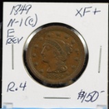 1849 Large Cent R4 XF Plus
