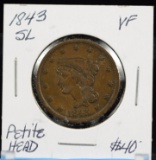 1843 SL Large Cent Petite Head VF
