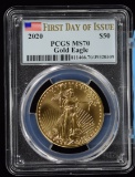 2020 $50 Gold Eagle PCGS First Day Issue MS-70