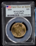 2020 $25 Gold Eagle PCGS First Day Issue MS-70
