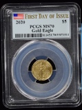 2020 $5 Gold Eagle PCGS First Day Issue MS-70