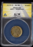 1913-D Buffalo Nickel ANACS AU-58 Details